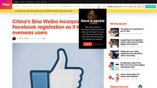 China's Sina Weibo incorporates Facebook registration as it targets ...