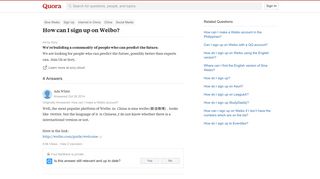 How to sign up on Weibo - Quora