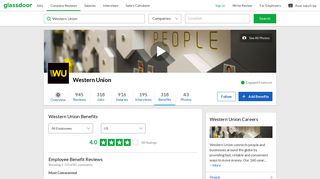 Western Union Employee Benefits and Perks | Glassdoor