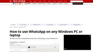 How to use WhatsApp on any Windows PC or laptop - Tech Advisor