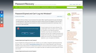 Password Expired and Can't Log into Windows? | Password Recovery