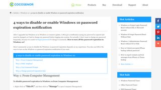 4 ways to disable or enable Windows 10 password expiration notification