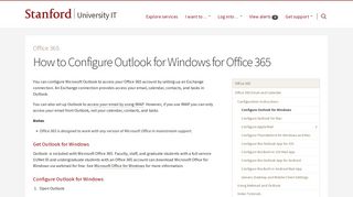 How to Configure Outlook for Windows for Office 365 | University IT