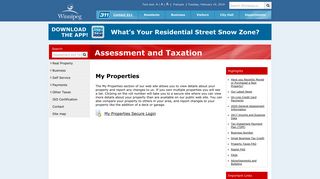 My Properties : Assessment and Taxation Department