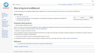How to log in at wordfast.net - Wordfast Wiki