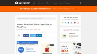 How to Show a User's Last Login Date in WordPress - WPBeginner