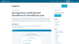 Moving from a Self-Hosted WordPress to WordPress.com — Support ...