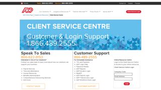 Client Service Login - ADP Canada