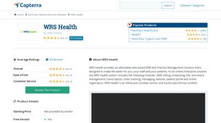WRS Health Reviews and Pricing - 2019 - Capterra