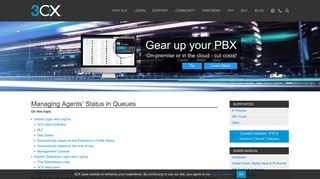 Managing agent's queue status from your 3CX PBX