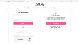 Sign In / Become a Fabkids VIP
