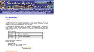 RCI in South Africa - South African Timeshare Resorts & Holidays