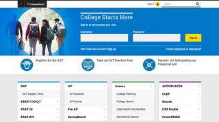 The College Board - College Admissions - SAT - University ...