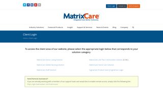 Client Login | MatrixCare