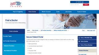 Secure Patient Portal | TRICARE