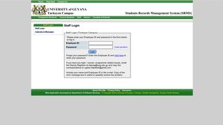 Staff - University of Guyana - Prospective Student Login