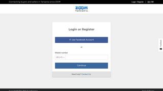 Login/Register - ZoomTanzania