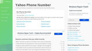 Yahoo Phone Number | Call Now & Shortcut to Rep - GetHuman