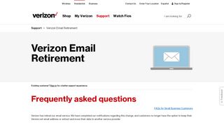 Verizon Email Retirement | Customer Service & Support