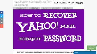 Yahoo Mail Support Phone Number Australia: +61 261003579.