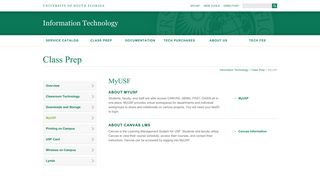 MyUSF | Information Technology - University of South Florida