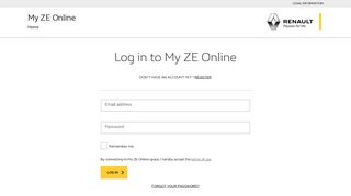 My ZE Online: Login
