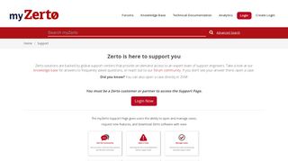 Support Portal Login - Zerto