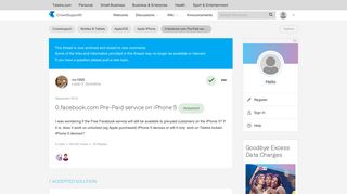 Solved: 0.facebook.com Pre-Paid service on iPhone 5 - Telstra ...