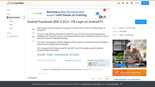 Android Facebook SDK 3.23.0 - FB Login on AndroidTV - Stack Overflow