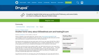 Another horror story about 000webhost.com and hosting24.com - Drupal