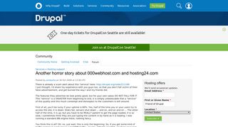 Another horror story about 000webhost.com and hosting24.com - Drupal