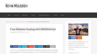 Free Website Hosting with 000WebHost - - Kevin Muldoon