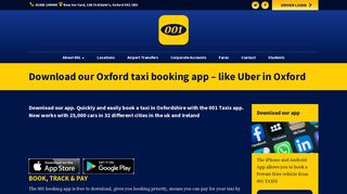 Oxford Taxi App | Uber In Oxford | 001 Taxis