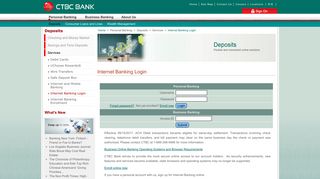 Internet Banking Login | CTBC Bank