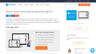 How to Access ooVoo Sign up and ooVoo Sign in? | ezTalks