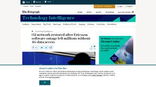 O2 network restored after Ericsson software outage left millions ...