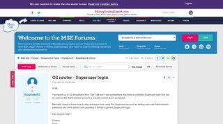 O2 router - Superuser login - MoneySavingExpert.com Forums