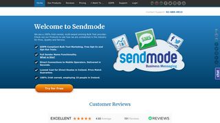 Sendmode.com: Bulk Text | Bulk SMS Ireland | GDPR Compliant
