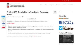 Office 365 Available to Students Campus-wide! – NIU Faculty ...
