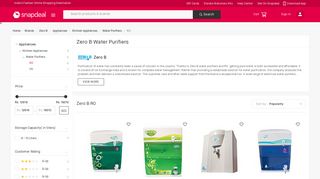 Zero B RO - Buy Online @ Best Price | Snapdeal