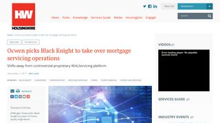 Ocwen picks Black Knight to take over mortgage servicing operations ...