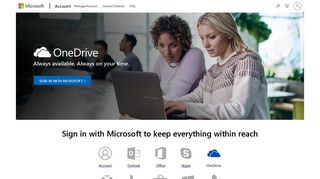 Microsoft account | A OneDrive Account is Always Available. Always ...