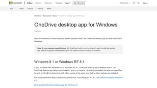 OneDrive desktop app for Windows - OneDrive - Office Support