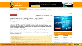 [Solved] SSIS Sql Server Configuration Logon Error - CodeProject