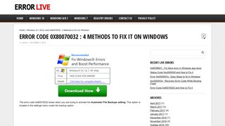 Error code 0x80070032 : 4 Methods to fix it on Windows - Error Live