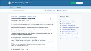 Error 0x80090016 or 0x8009000f – 2BrightSparks Help and Support