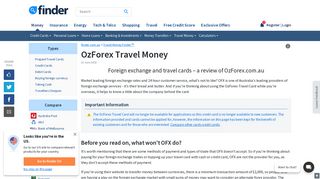 OzForex Travel Money Comparison | OFX.com review - Finder