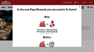 Earn Free Pizza with Papa Rewards at Papa John's