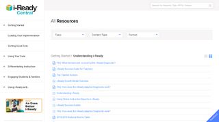 All Resources - i-Ready Central Resources