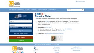 Report a Claim - Central Insurance Companies